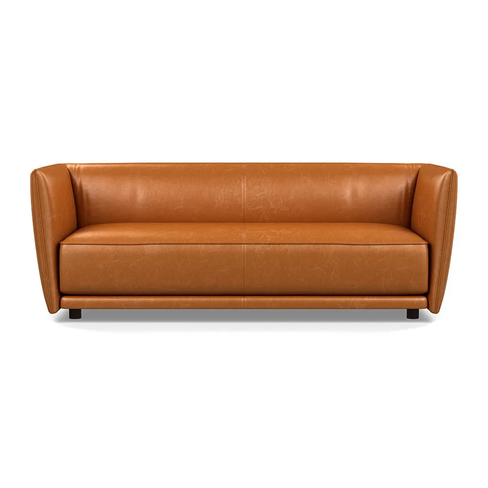 Heal's Valley 3 Seater Sofa Stonewash Toffee Walnut Stain Feet 1