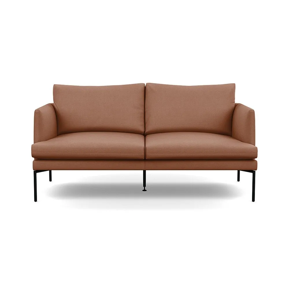 Heal's Matera 2 Seater Sofa Siena Cotton Clay Black Feet
