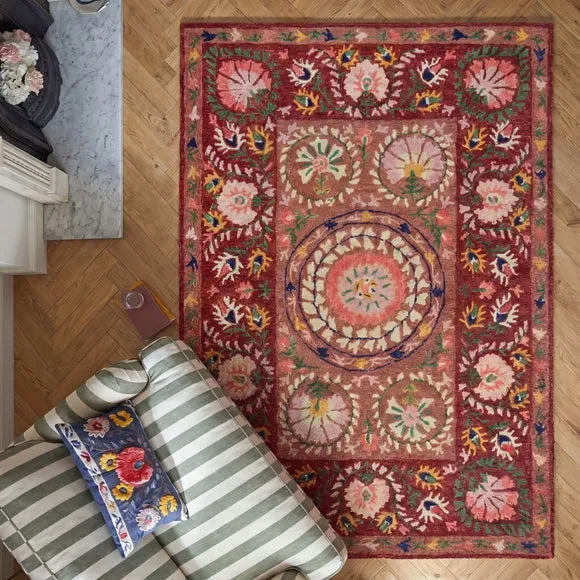 Hani Floral Wool Rug 6