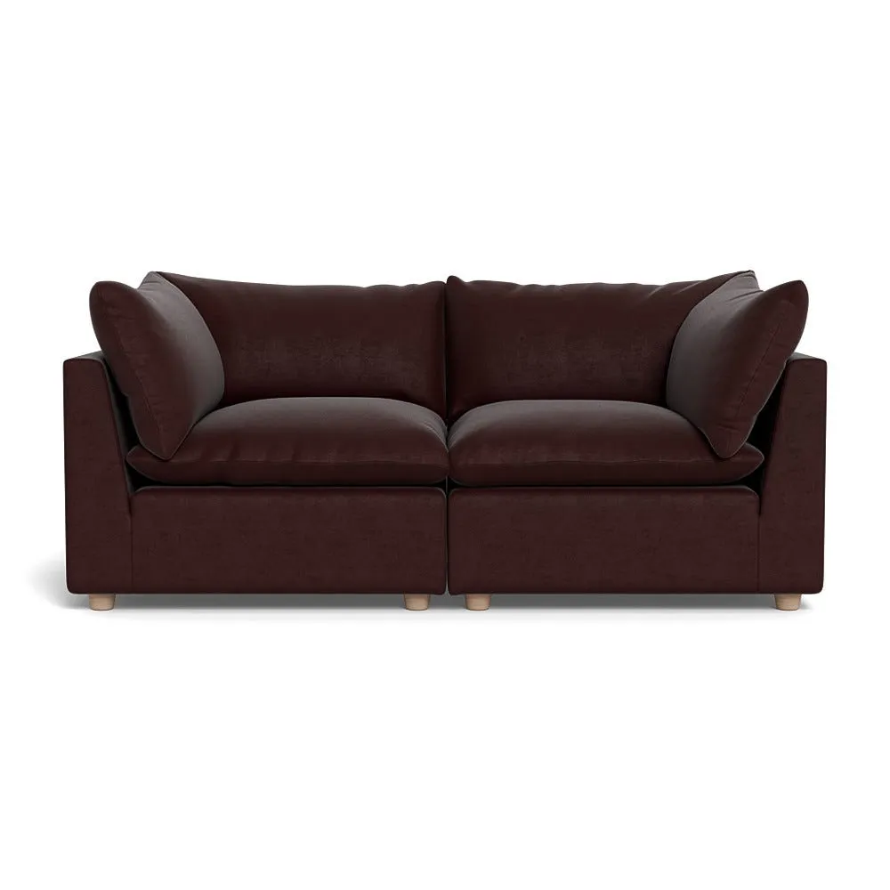 Heal's Astrid 3 Seater Sofa Smart Luxe Velvet Acorn Natural Beech Feet 1