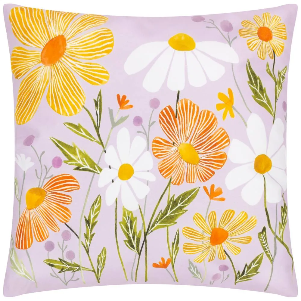 Wylder Wildflowers Country Water & UV Resistant Outdoor Cushion in Lilac 3