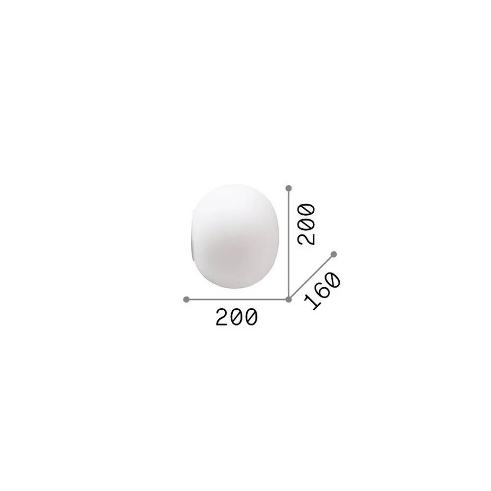 Netlighting Cotton 20cm Globe Wall Lights White 1x E14 2