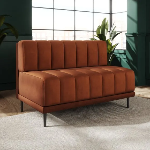 Amali Long Dining Bench, Matte Plush Velvet 2