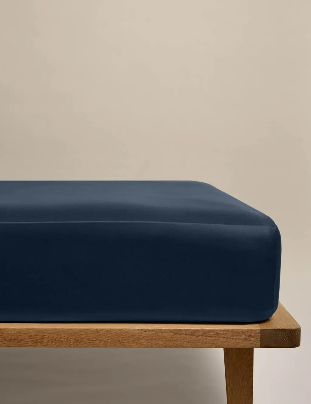M&S Egyptian Cotton 400 Thread Count Silky Deep Fitted Sheet Navy