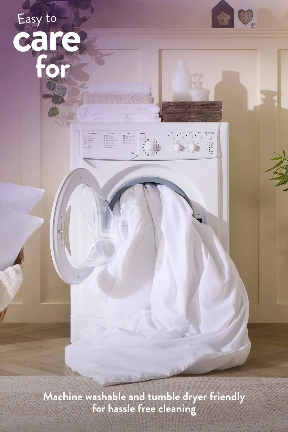 Slumberdown 3 in 1 All Seasons Combi 13.5 Tog (4.5+9.0 tog) Duvet in White 6