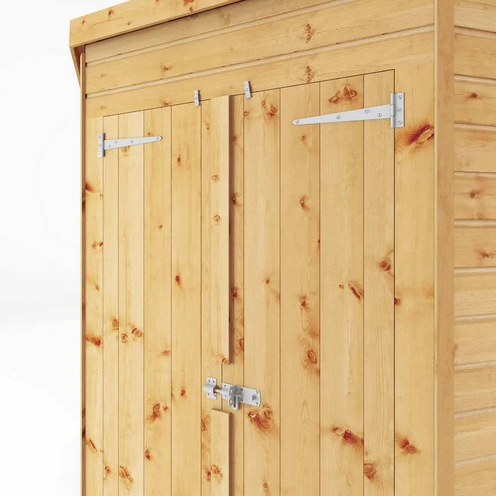 Mercia 7 x 7 Feet Shiplap Corner Shed - L207.5 x W207.5 x H200.6 cm - Brown in Light Brown 6