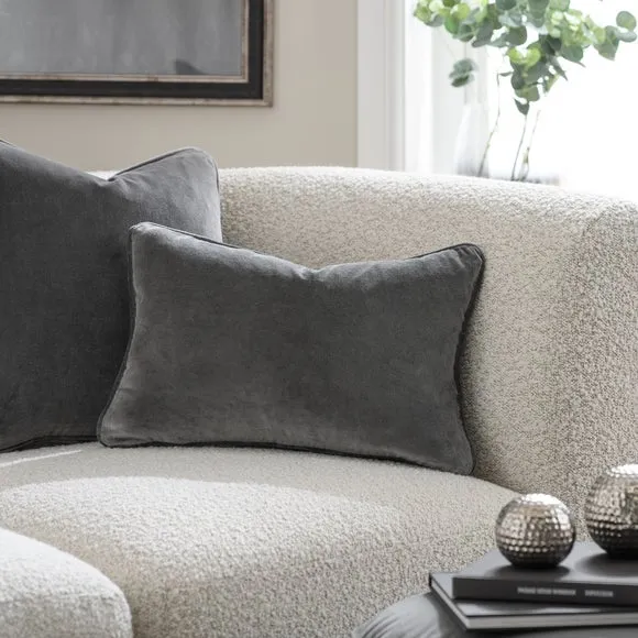 Clara Cotton Velvet Rectangle Cushion 1