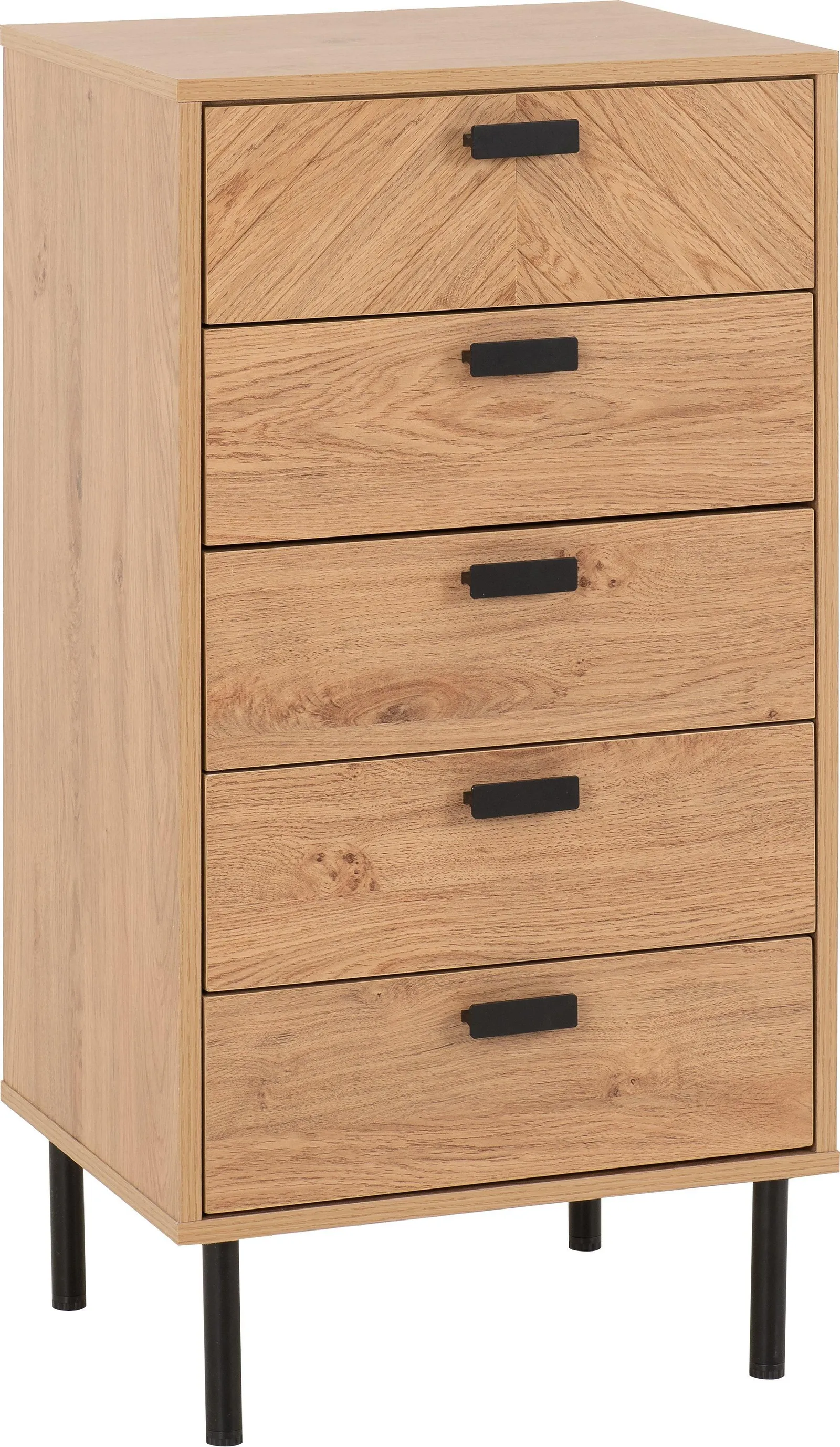 Seconique Leon 5 Drawer Narrow Chest in Natural 2