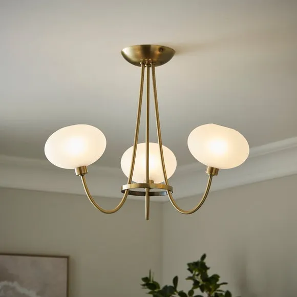 Paris 3 Light Semi Flush Ceiling Light