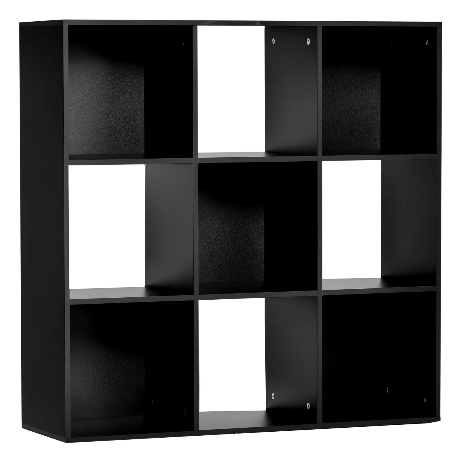 HOMCOM Bookshelf Storage Cabinet Bookcase 9 Cubes Particle Board Home Office in Black 2
