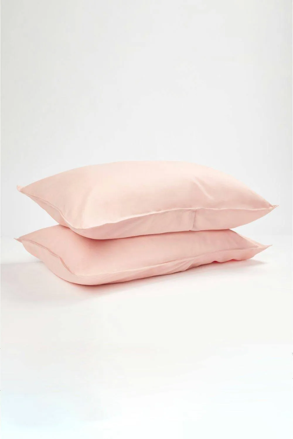 Panda London Panda Bamboo & French Linen Pillowcases (2-Pack) in Dusty Pink 2