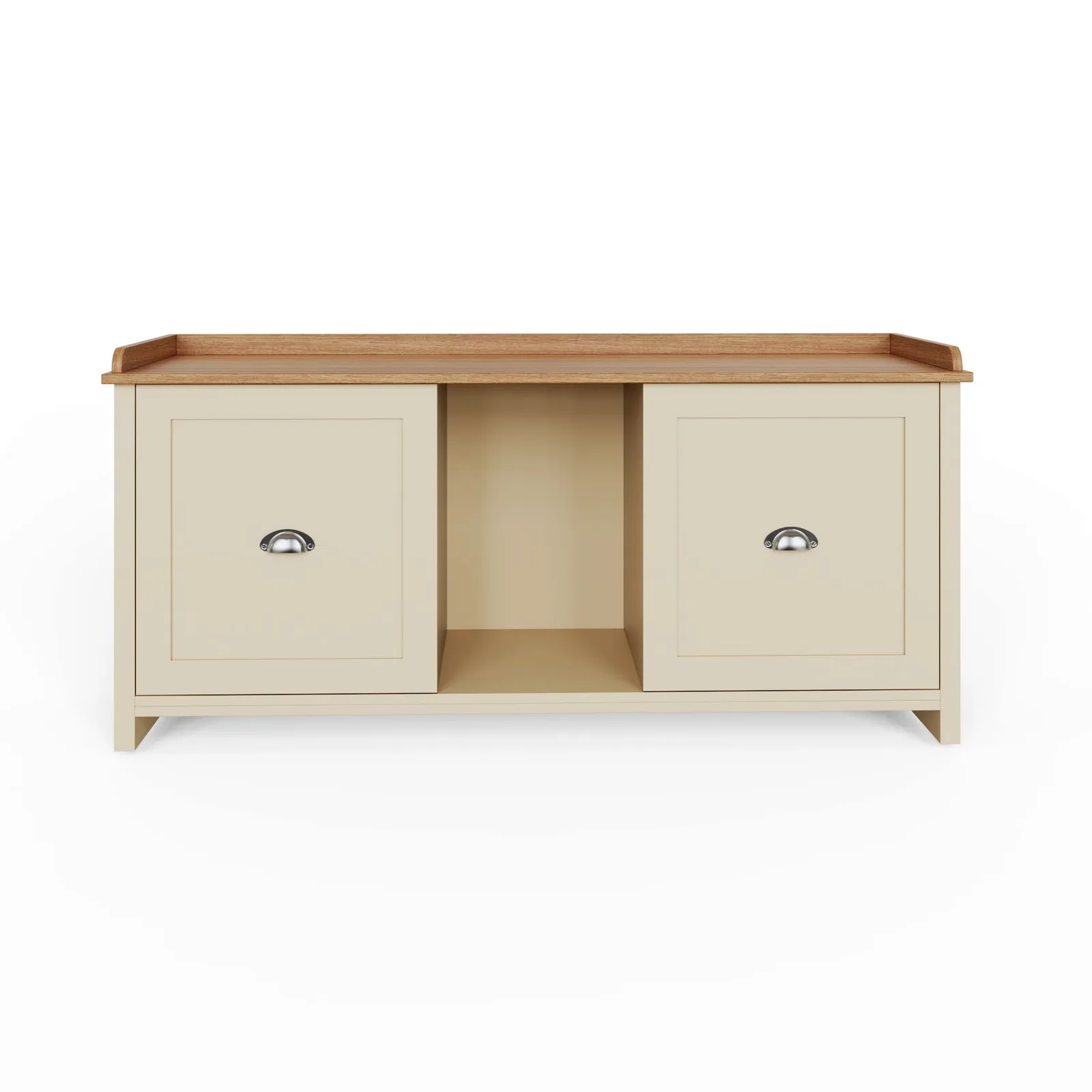 GFW Lancaster 2 Door Shoe Bench in Cream 3