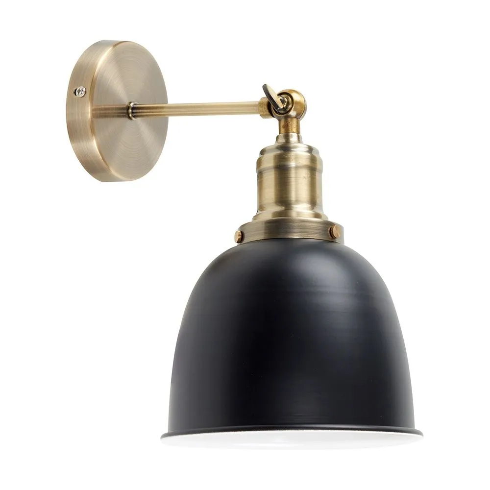 ValueLights Wilhelm Industrial Antique Gold Indoor Wall Light 2