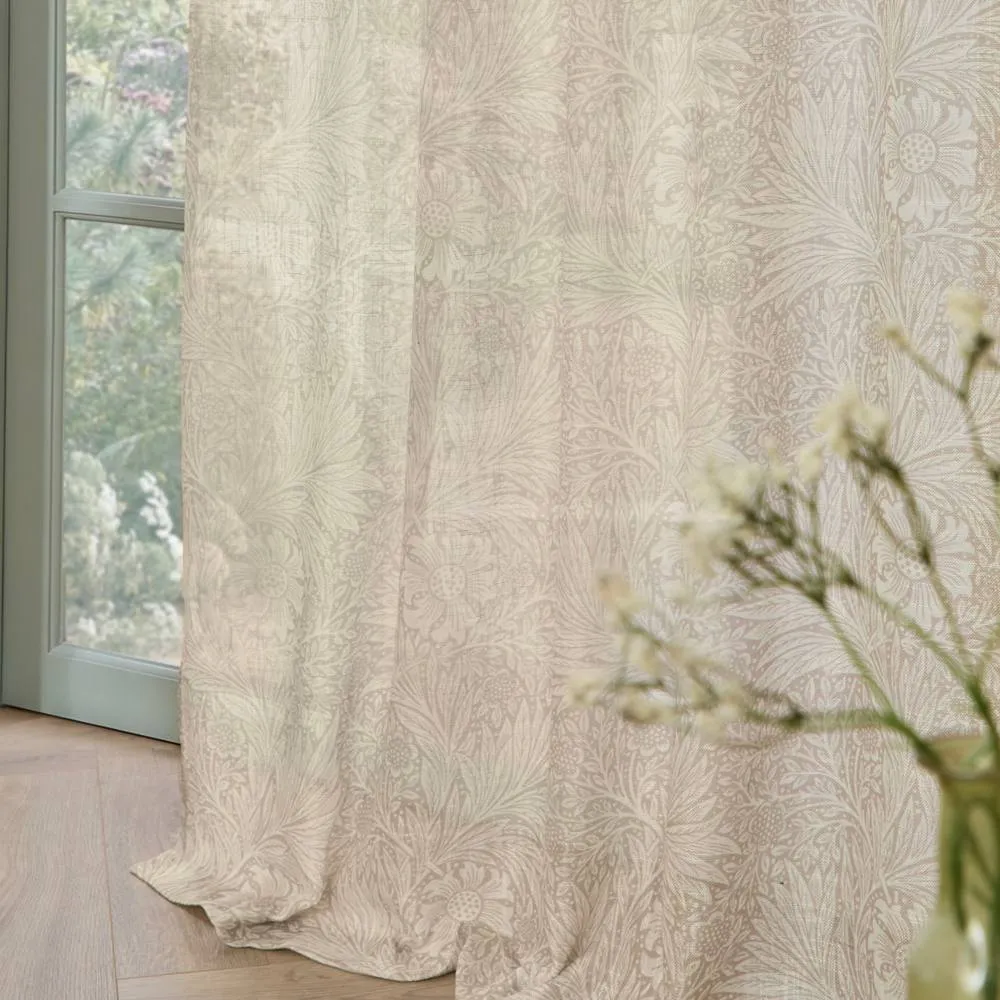 Morris & Co Marigold Sheer Curtain Panel in Cream 2
