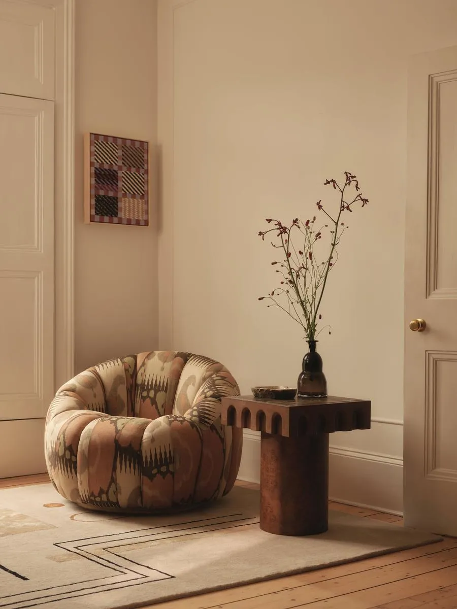 Garret Armchair, Floral Ikat