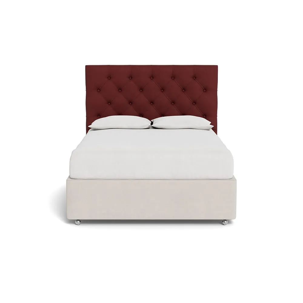Heal's Balmoral Headboard (Lift Storage) King Capelo Linen-Cotton Etruscan Red 1