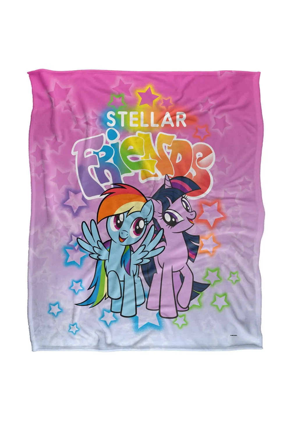 My Little Pony Stellar Friends Silky Touch Super Soft Throw Blanket 152 X 127 cm in White