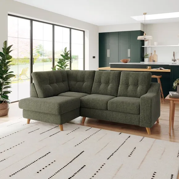 Baxter II Chenille Soft Texture Corner Chaise Sofa 1