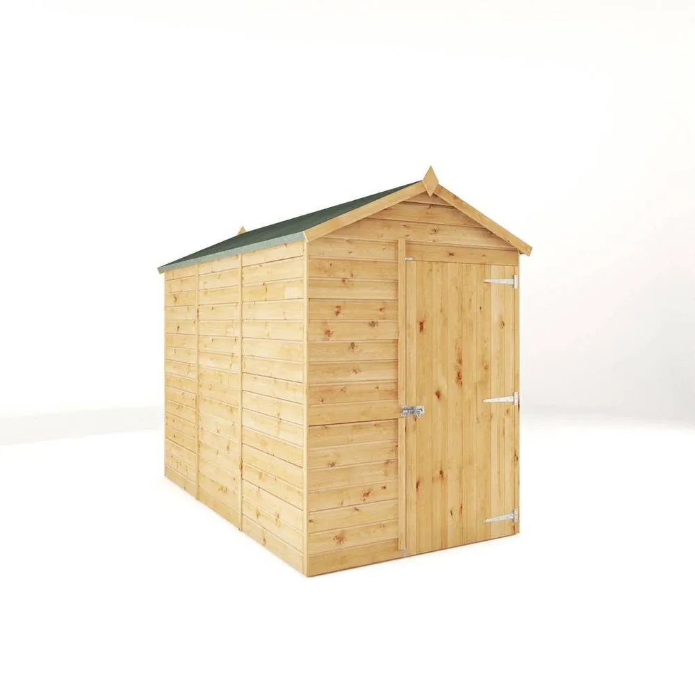 Mercia 9 x 5 Feet Modular Shiplap Apex - Windowless - L281.4xW159.3xH215.9 cm in Light Brown