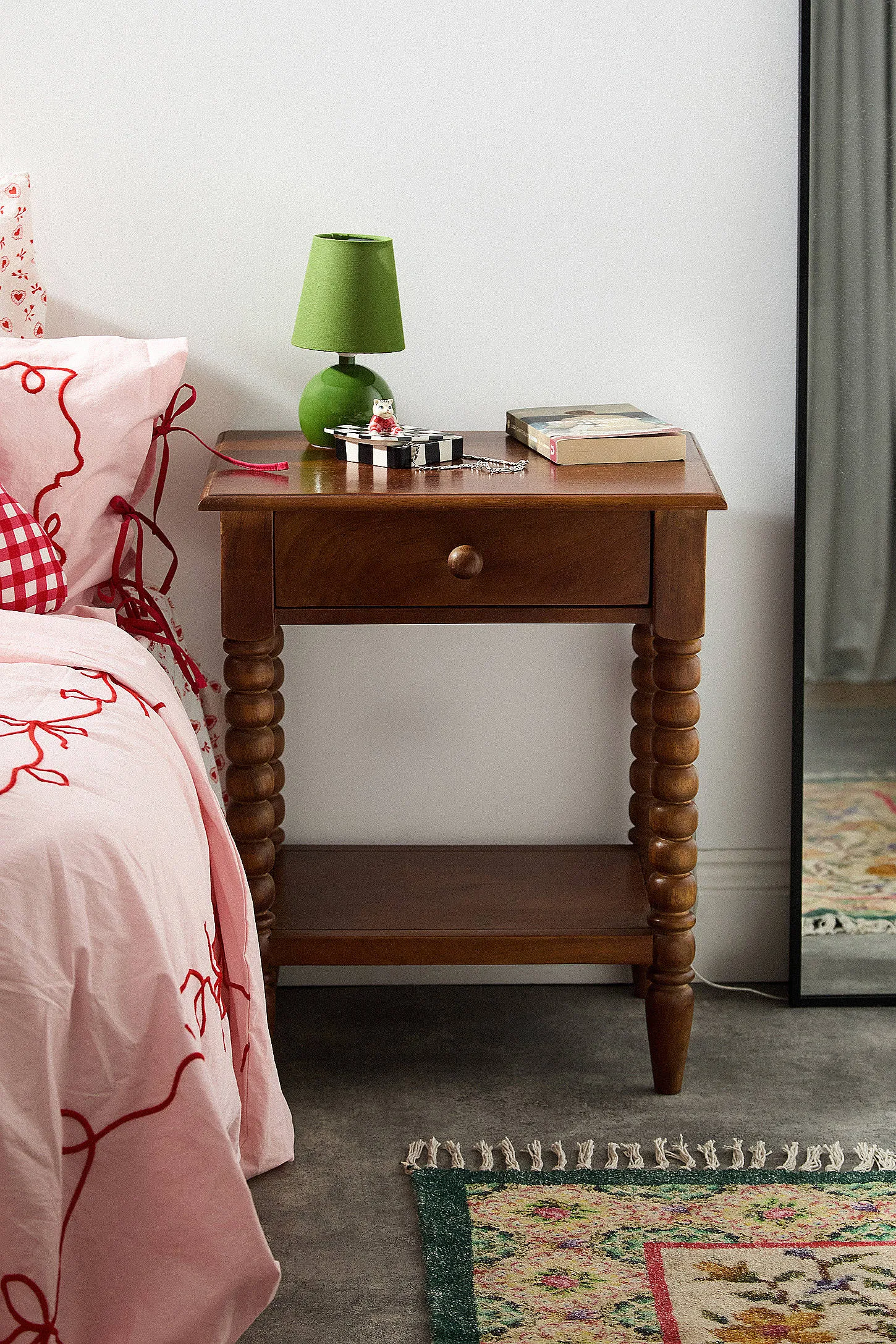 Brown Spindle Nightstand - Neutral ALL