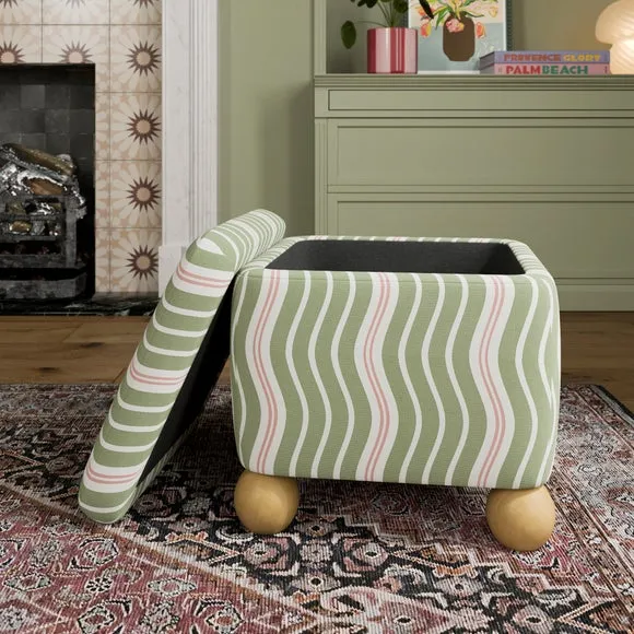 Nylah Wiggle Stripe Storage Footstool 2