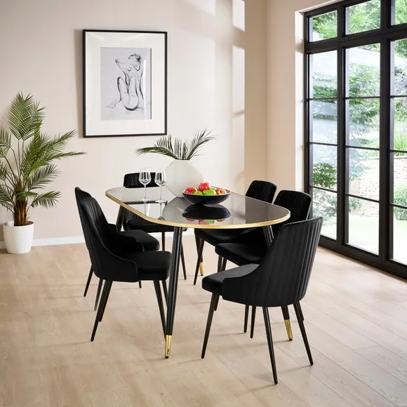 Shea Set of 2 Dining Chairs, Velvet 2