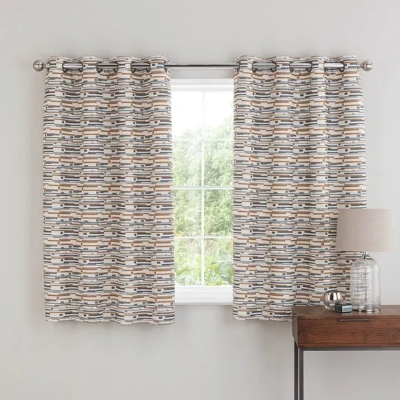 Matrix Boucle Eyelet Curtains 5