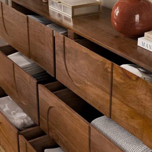 Juni 6 Drawer Chest, Mango Wood 4