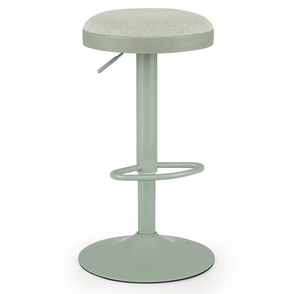 Costway Backless Counter Height Chairs Swivel Island Chairs Padded Seat in Green 1