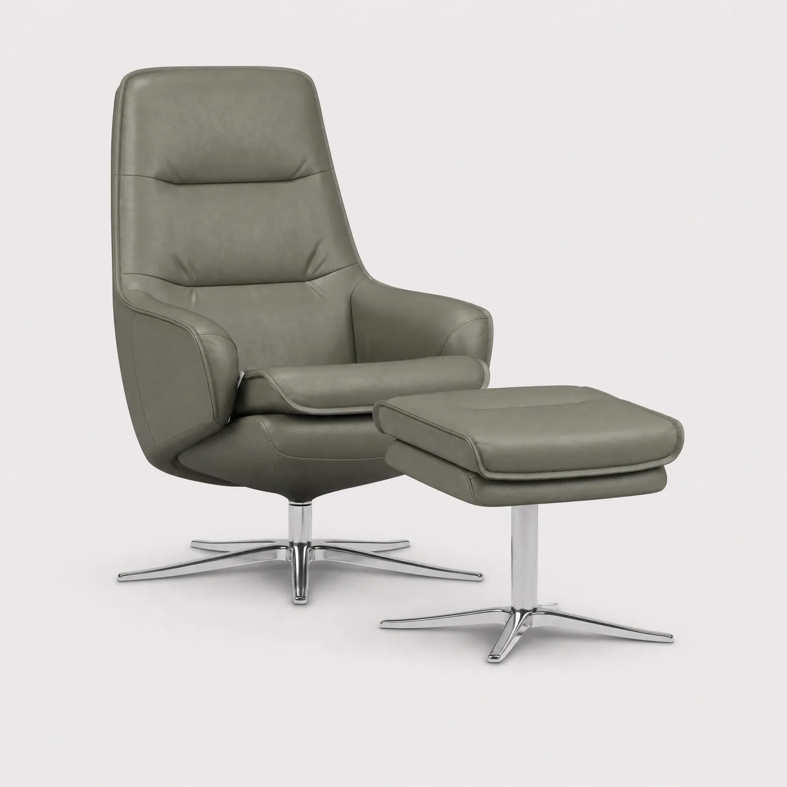 Nova Sp6200 Recliner Chair & Footstool Leather | Barker & Stonehouse