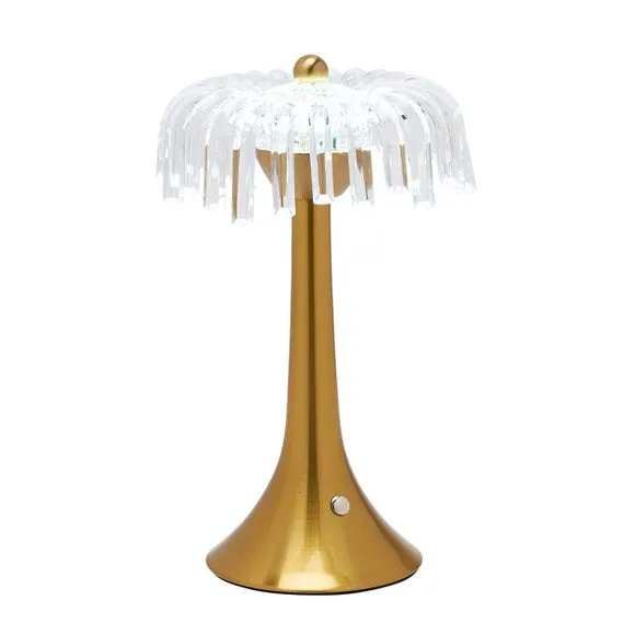 Hestia Bronze Base Crystal Trim Rechargeable Colour Changing LED Touch Table Lamp 4
