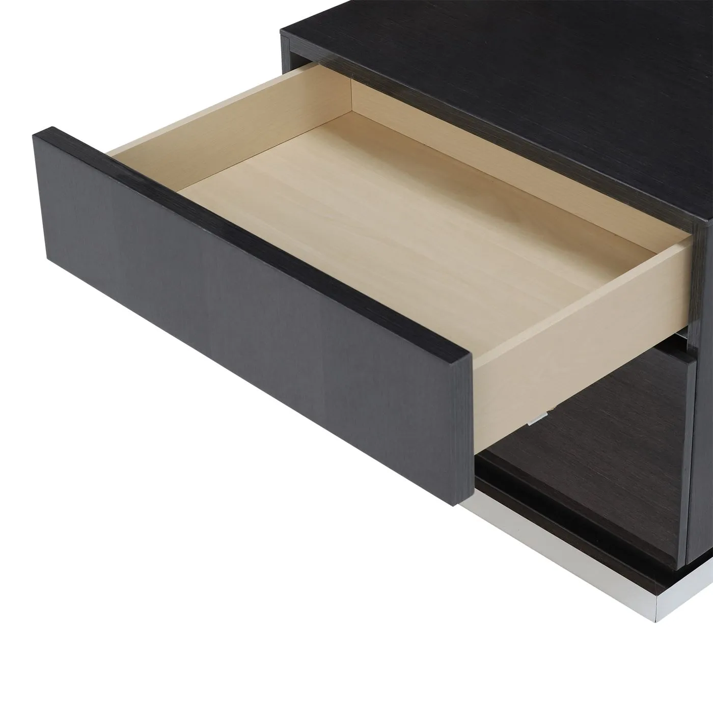 Borgia Right 2 Drawer Night Stand, Grey Gloss | Barker & Stonehouse 4
