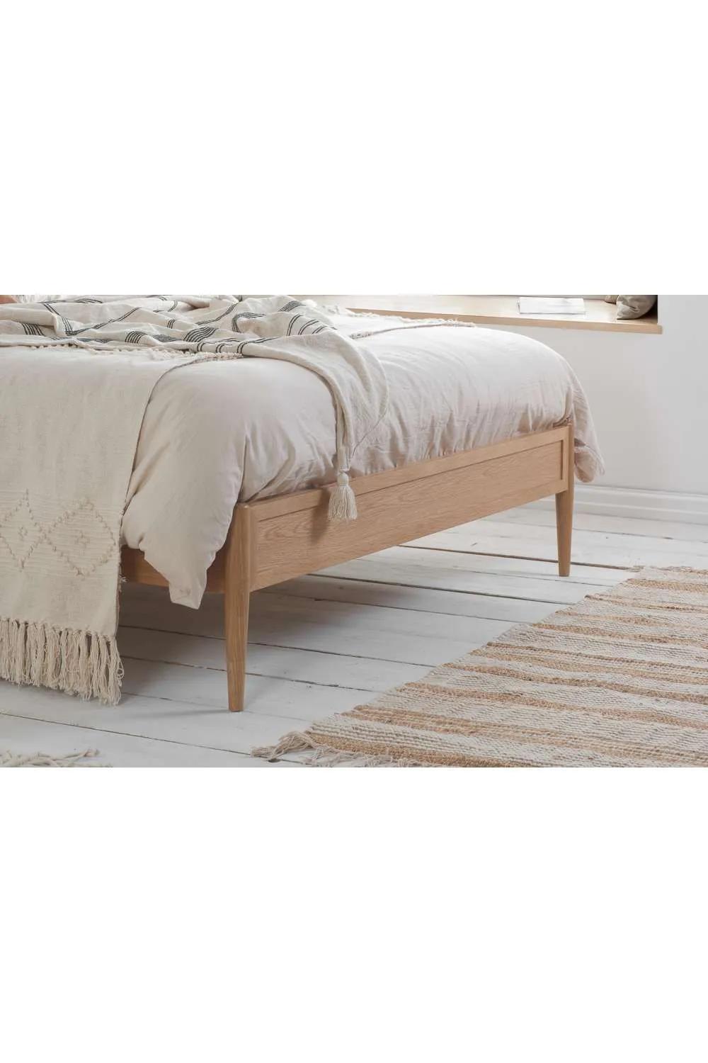 Birlea Rattan Wooden Bed Frame Leonie Bedstead in Brown 4