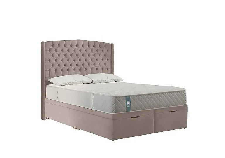 Waltham Ottoman Divan Set - Double - Wool Latte