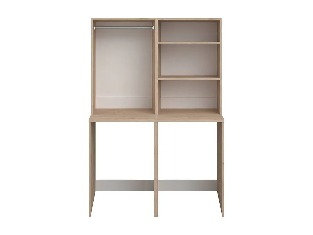 Vente-unique Furniture for 2 Washing Machines With Wardrobe & Shelves - Light in Light Oak 2