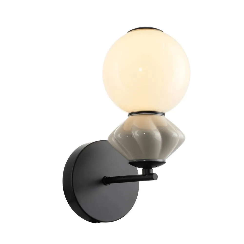 Netlighting Balos I Globe Wall Lights Matt Black 3000K Warm White