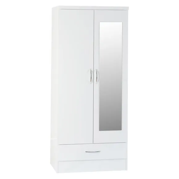 Nevada Double 1 Drawer Wardrobe 2