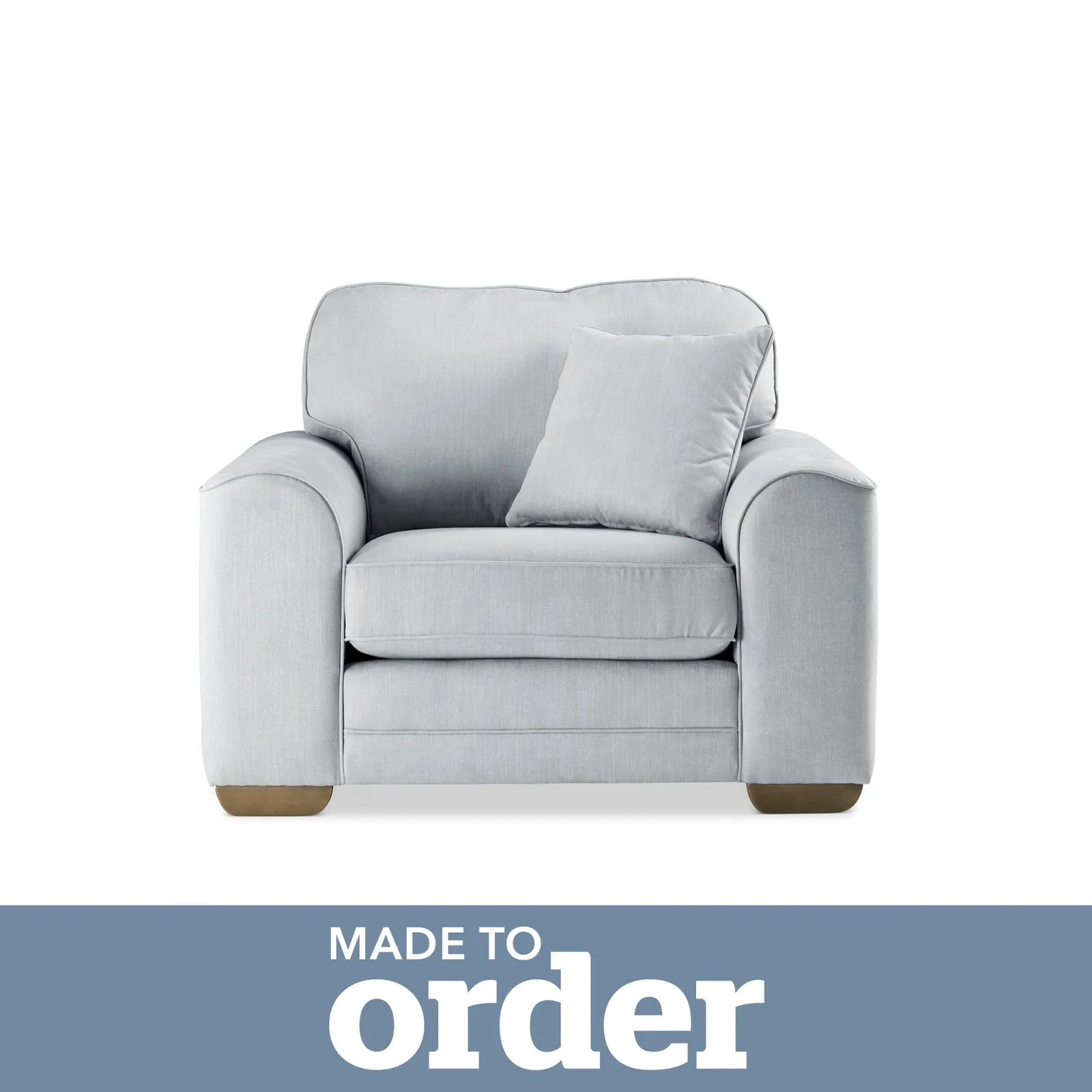 Morello Armchair Brushed Plain Fabric Grey