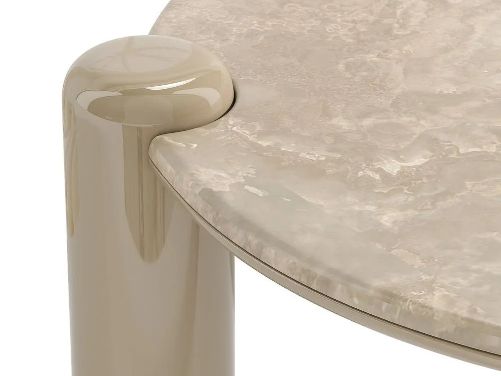 Vente-unique Marble & MDF Coffee Table - Beige - NARODI 5