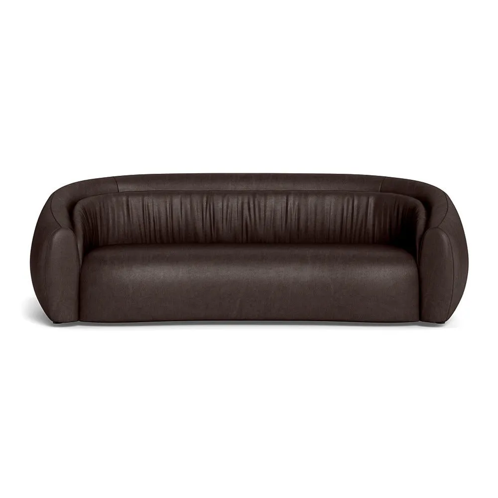 Heal's Flora 4 Seater Sofa Grain Leather Chocolate 1