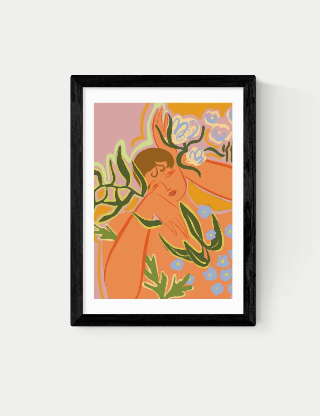 East End Prints Flourish Framed Art Black