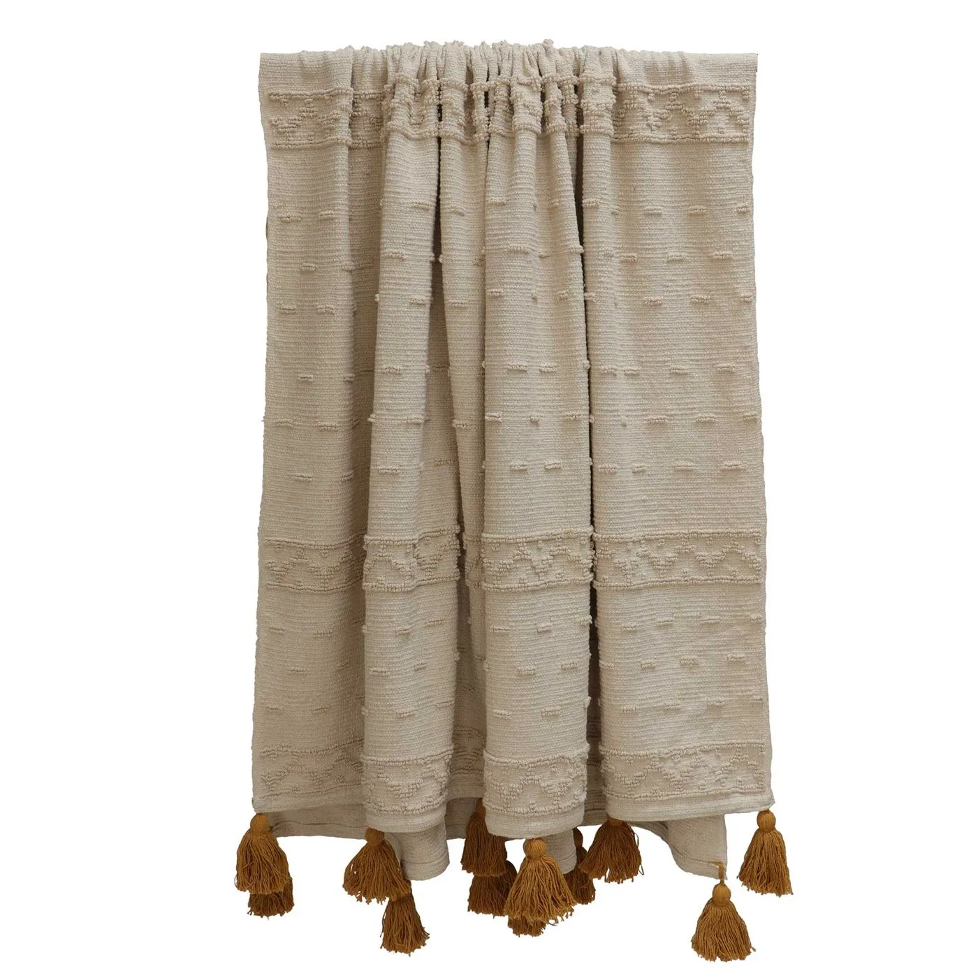 Ochre Tassel Throw