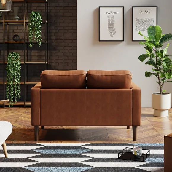 Jacob Faux Leather Compact 2 Seater Sofa 3