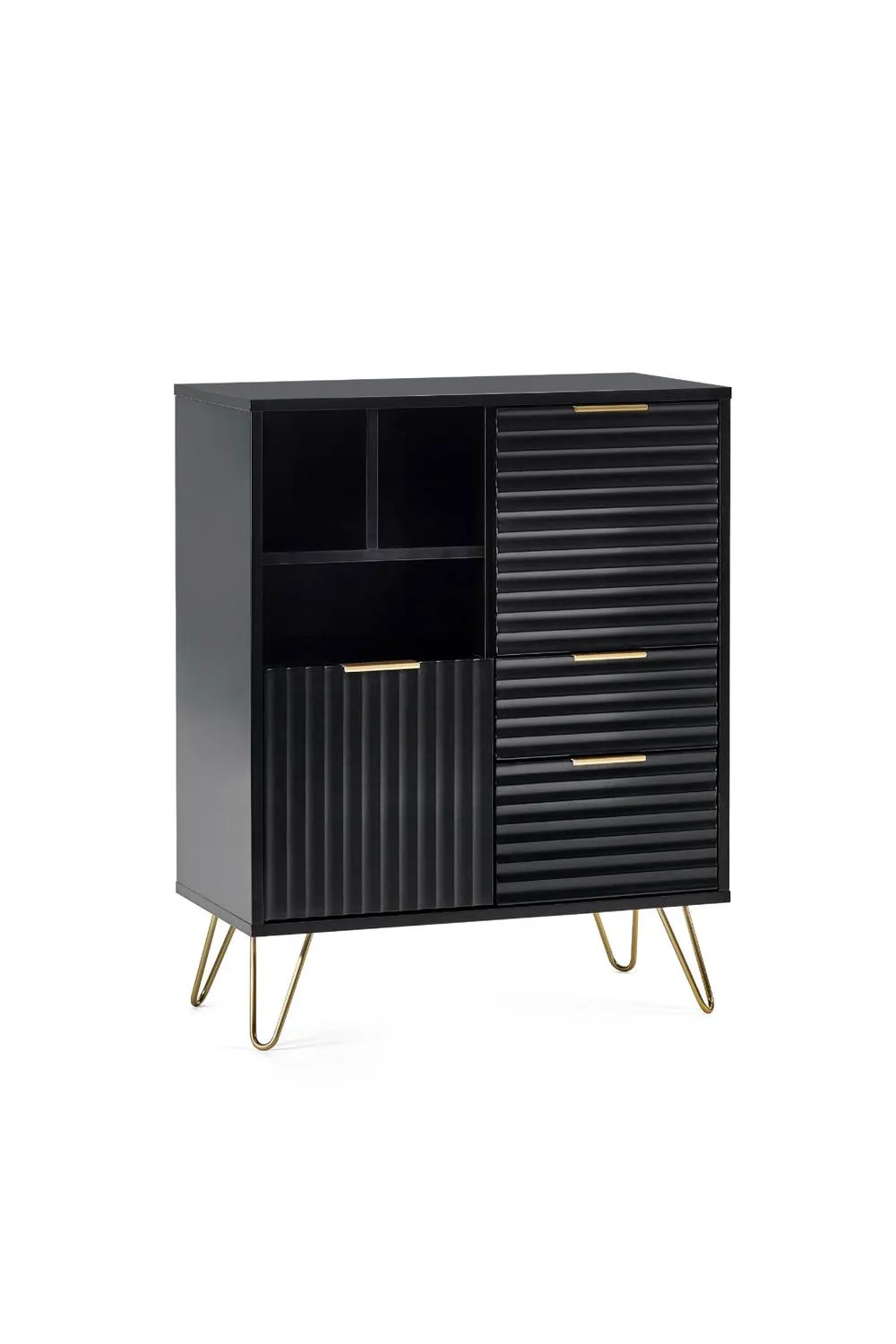 Julian Bowen Murano 2 Door 2 Drawer Cabinet in Black 2