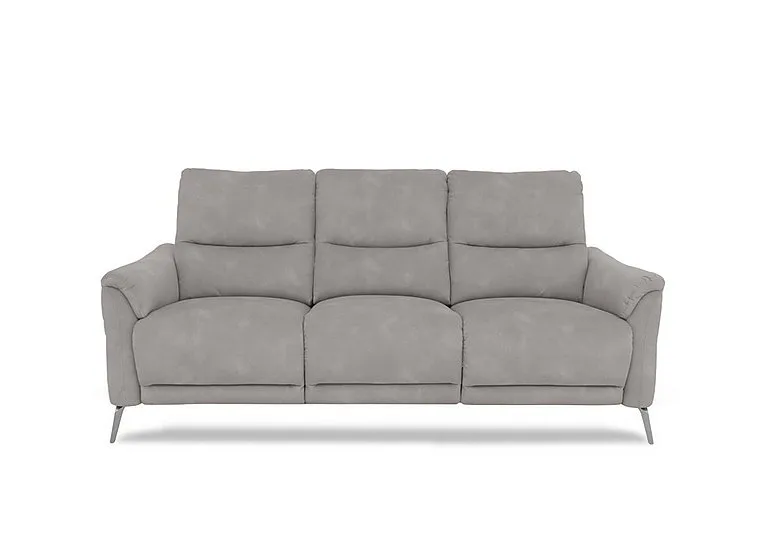 Daytona 3 Seater Fabric Power Recliner Sofa with Bluetooth Speaker - Dexter Stone - Sofas and Armchairs - In Time for Christmas