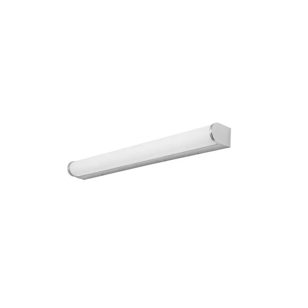 Netlighting Lungo Bathroom LED Flush Wall Light Chrome 1365lm 3000K IP44 in Grey