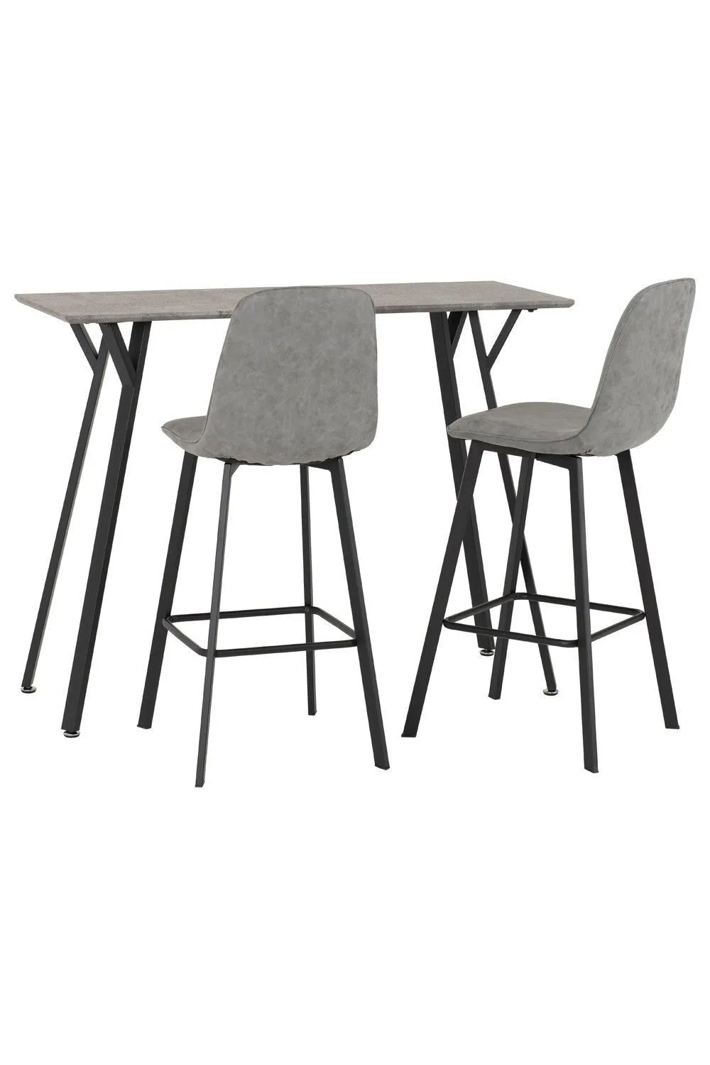 Seconique Quebec Bar Table Set in Dark Grey 3