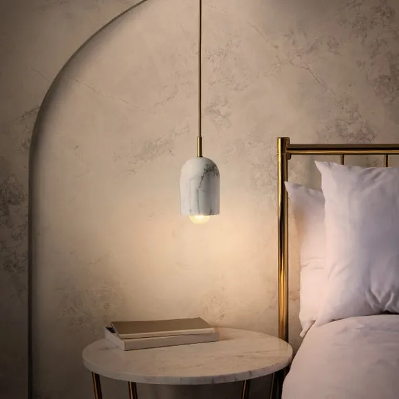 Elements Levi Marble Adjustable Pendant Light 2