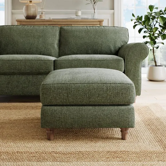 Flori Chenille Soft Texture Footstool 2
