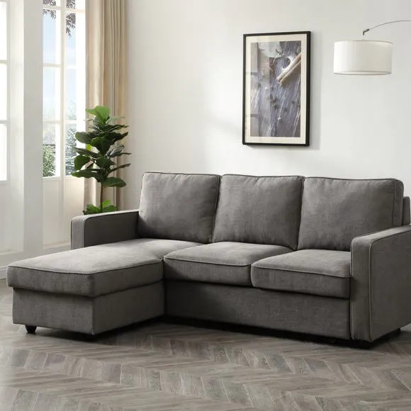 Kayden Woven Reversible Trundle Corner Double Sofa Bed 1